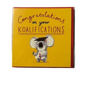 Old English Co Congratulations Koalifications Greeting Card with‎ Envelope New